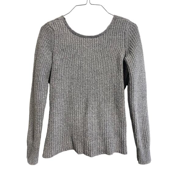 American Eagle Cross Back Knit Sweater Gray Size XS - Picture 3 of 13